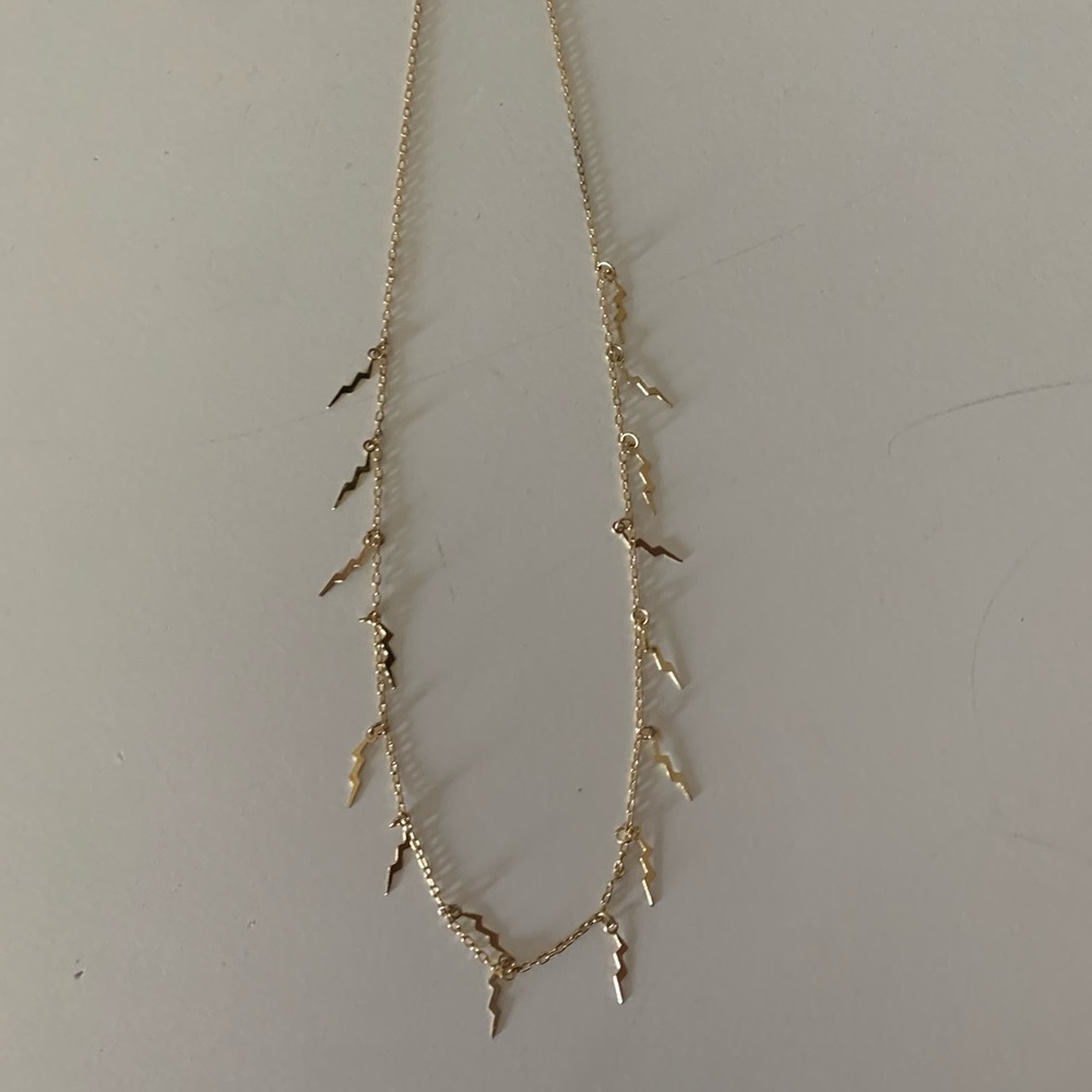 gold lightning bolt choker
